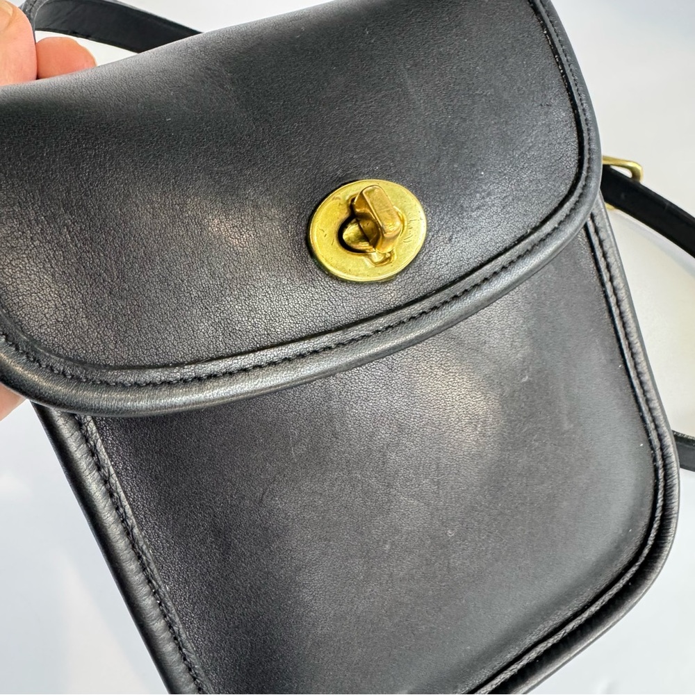 Vintage Viral Coach Sidepack Crossbody Black Purse - Picture 2 of 14